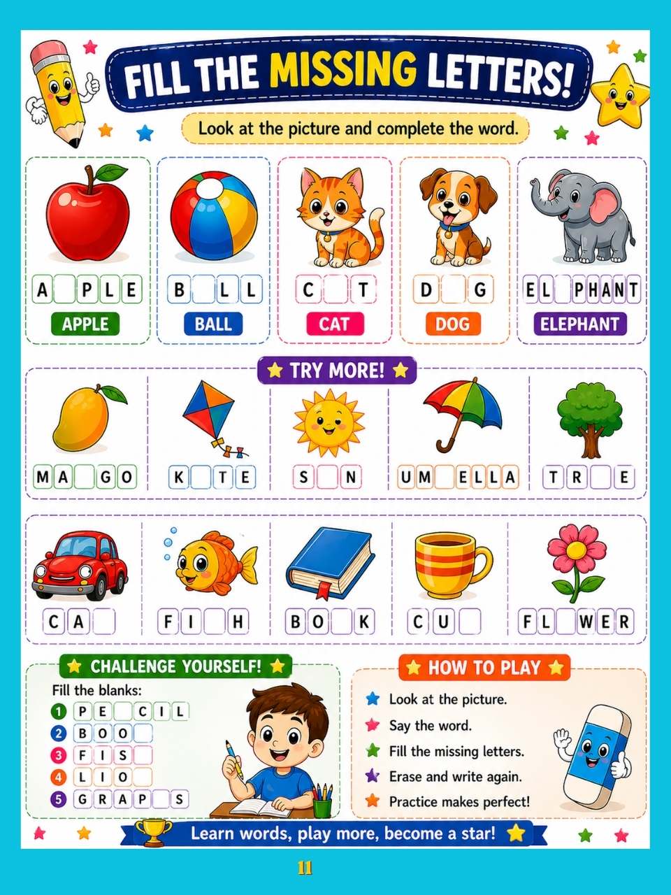Magic Re-Writable Books 3-in-1 Combo: Kannada + English + Maths