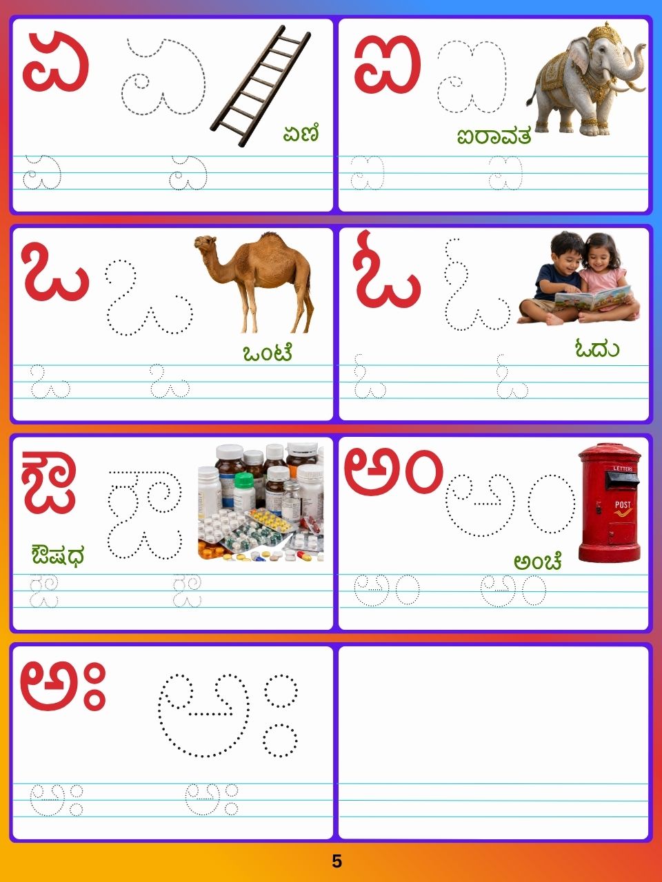 Magic Re-Writable Books 3-in-1 Combo: Kannada + English + Maths